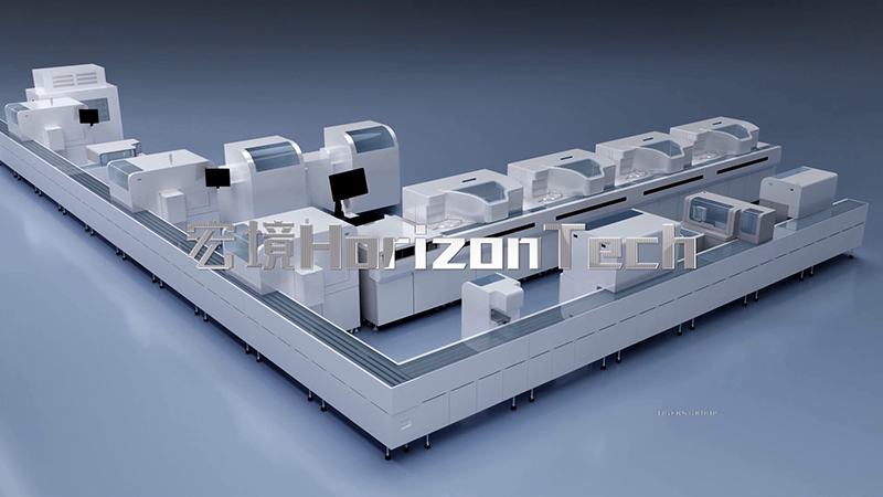Blood Sampling and Storage Production Line Animation